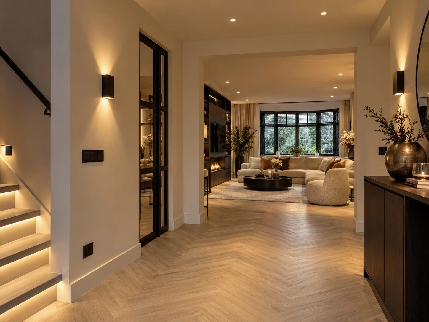 High-end totaalrenovatie van een woonkamer door Future Construct